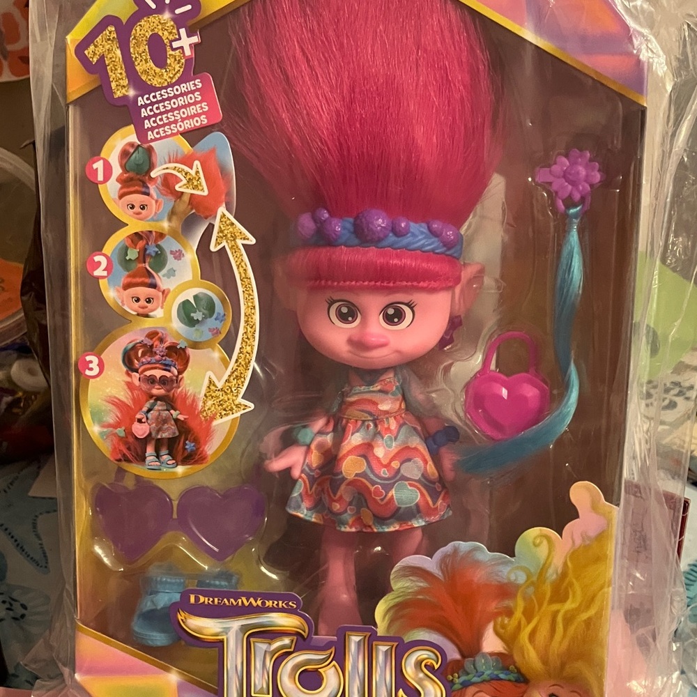 DreamWorks Trolls Doll with Pink Hair and Accessories